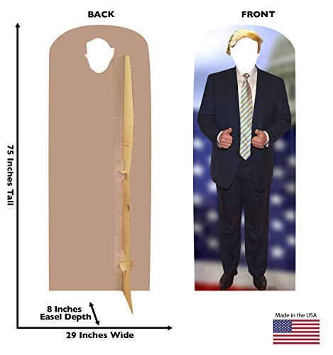 Cardboard People President Donald Trump Hair Stand-in Life Size Cardboard Cutout Standup - color: President Donald Trump Hair Standin