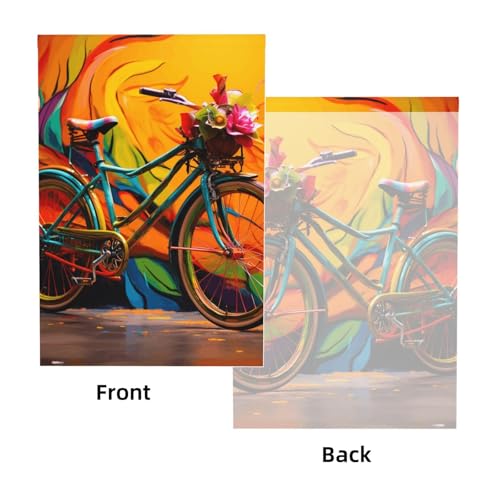 Colorful Bicycle Backdrop Background for Photography 5x7ft Photobooth Professional Photo Backdrop Curtains Video Photography Studio Photo Backgrounds Banner Booth Background Screen Parties - color: Colorful Bicycle