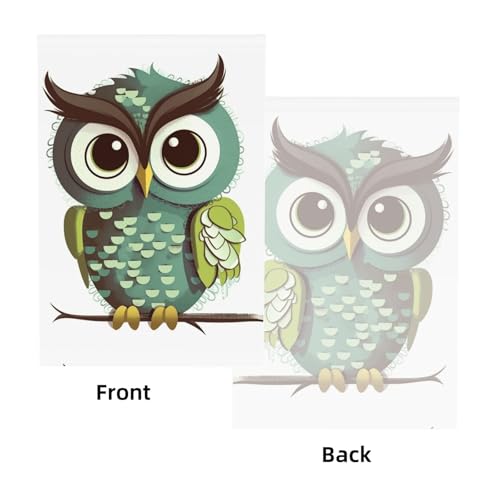 Cartoon Green Cute Owl Backdrop Background for Photography 5x7ft Photobooth Professional Photo Backdrop Curtains Video Photography Studio Photo Backgrounds Banner Booth Background Screen Parties - color: Cartoon Green Cute Owl