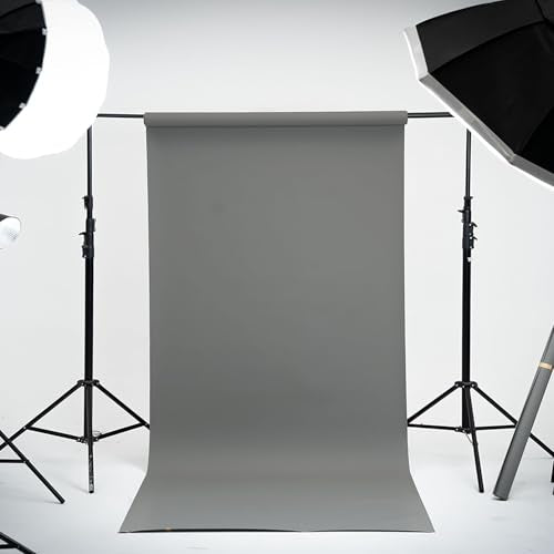 Kate Seamless Paper Backdrop for Photography Light Gray Photo Backdrop Paper (53''x16.4' Pursuit Grey) - color: Pursuit Grey, size: 53''x16.4'