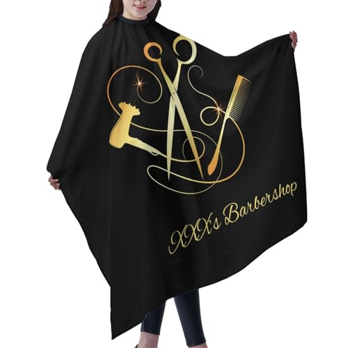 Custom Barber Cape Hairdresser Cape, Add Your Photo Text Logo Personalized Barber Salon Cape for Men, Customized Hair Cutting Cape for Home Salon Barbershop - color: B-barber 4