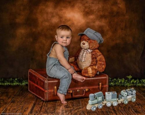 Kate 8x8ft Abstract Photography Backdrop Brown Painted Background Portrait Backdrop for Photographer - color: Brown, size: 8x8ft