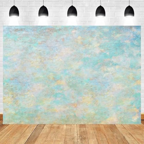 5x3ft Abstract Pastel Blue Backdrop with Soft Beige and Turquoise Texture Ideal for Photography Studio Photoshoot Portrait Wedding Baby Shower Birthday Party Decoration and Video Background - color: color 1, size: 5x3ft
