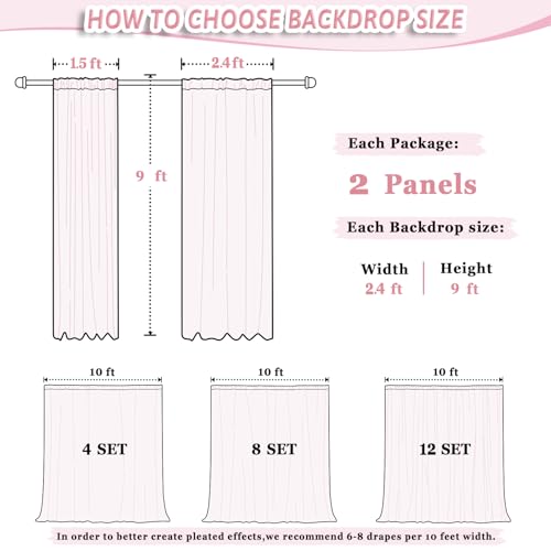 DUOBAO Light Blue Chiffon Backdrop for Wedding Ceremony - 2-Pack Flowy Sheer Drapes for Indoor/Outdoor Events - color: Sky Blue, size: 29"W x 108"L (Pack of 2)