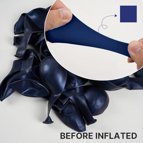 PartyWoo Navy Blue Balloons 100pcs 12 Inch Dark Blue Latex Helium Balloons for Graduation New Year Wedding Sports Theme Boy Baby Shower Men Birthday Bachelorette Party Decorations Blue-Z90 - color: Blue-z90, size: 12 inch