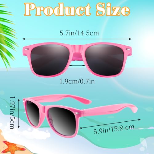 ASTARON Sunglasses Bulk, 6/12/24/48 Pack Sunglasses Party Favors for Summer Beach Pool Birthday Wedding Party Supplies - color: Pink