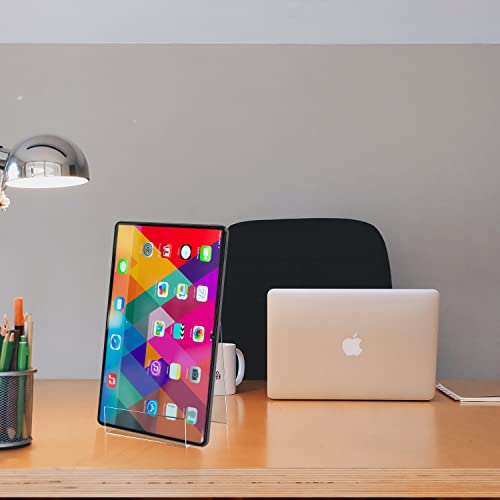 ZOEY Acrylic Book Stand with Ledge Clear Display Easels Plate - 10 Pack Book Holder Easel Stand for Books Display, Music Sheets, Artworks, CD, Tablet Holder (5Large+5Small) - color: Clear, size: 5 X Large + 5 X Small