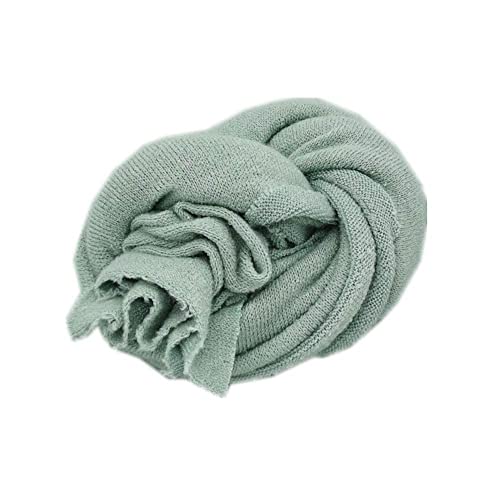 Newborn Photography Props Boys Girls Wrap Baby Photo Props Soft Knit Blanket Cloth (Light Green) - color: Light Green