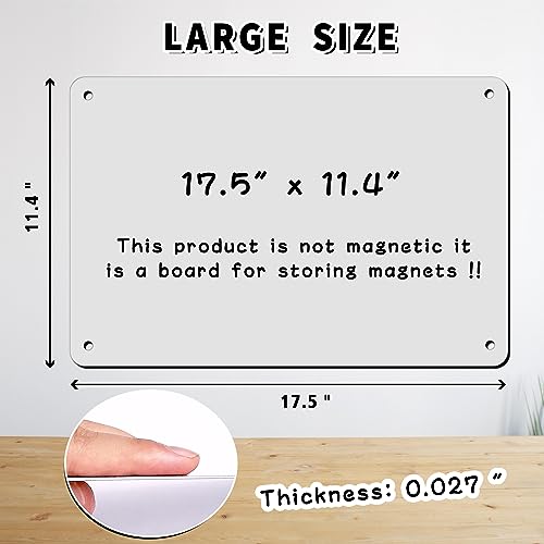 2Pack Magnetic Board 17.5" x 11.4" Magnet Bulletin Board is Suitable for displaying Notes, Photos,Magnetic Letters,Suitable for Walls, refrigerators, cabinets, etc - color: White, size: 2Pack