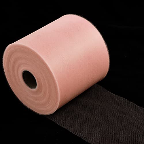 Tulle Fabric Roll, 6” by 200 Yards (600FT) Tulle Organza Fabric Spool for DIY Tutu Skirt Baby Shower Decor Wedding Backdrop Crafts Birthday Party Supplies(New-Champagne) - color: Champagne-new