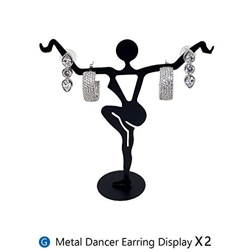 MOOCA 11 Pcs Black Velvet Jewelry Displays Set, Earring Holder, Necklace Display, Bracelet Set - color: Style 1, Black Velvet, 11 Piece