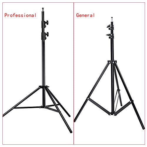 NEEWER PRO 9feet/260cm Spring Loaded Heavy Duty Photography Photo Studio Light Stands with 1/4" Screw & 5/8 Stud for Video, Portrait and Photography Lighting (2 Packs) - style: 260cm/2-Pack