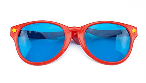Pudgy Pedro's Jumbo Party Sunglasses | Novelty Shades Perfect for Birthdays, Theme Parties, Weddings | Giant Glasses - color: Red
