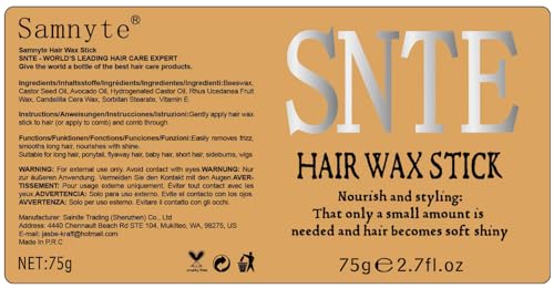 Hair Wax Stick & Slick Back Hair Brush – Frizz Control for Women & Kids, Non-Greasy & No Residue – Smooths Flyaways, Creates Sleek Ponytails & Buns – Styling Accessories & Teen Girl Gifts Trendy Stuff