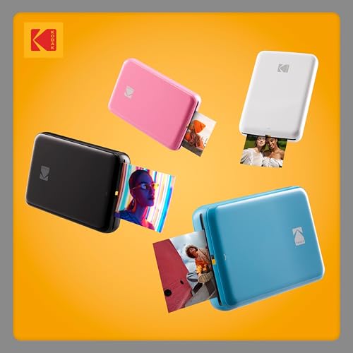 KODAK Step Instant Smartphone Photo Printer, Portable Mini Color Wireless Mobile Printer, Zink 2x3” (5.1x7.5 cm) Sticky-Back Photos, Bluetooth Compatible with iOS & Android Devices, Editing App, Black - color: Black, style: Printer