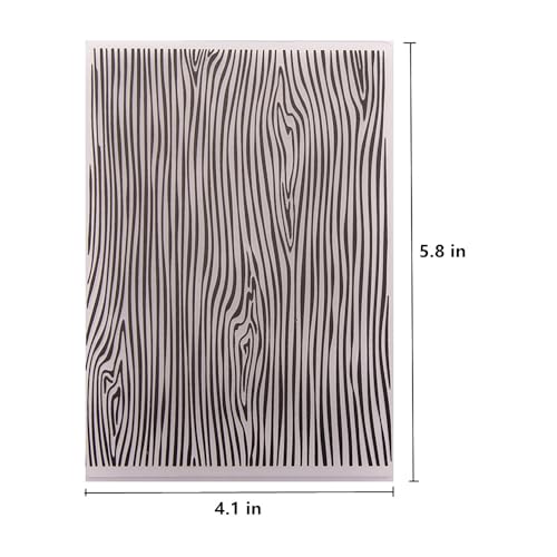 Wood Grain Background Pattern Plastic Embossing Folder, 3D Textured Impressions Wooden Lace Grain Background Embossing Folder Template for Card Making Scrapbooking Paper Craft Album Stamps DIY Décor - color: Wood Grain Wooden Lace Grain 1