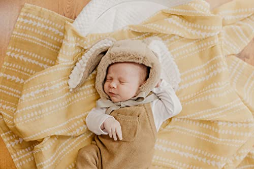 Mini Wander Swaddles for Newborns Muslin Swaddle Blankets - Breathable Soft Gender Neutral Receiving Blanket Baby Essentials | 47 x 47 Cotton - (Terrain (Citrus) - color: Terrain (Citrus)
