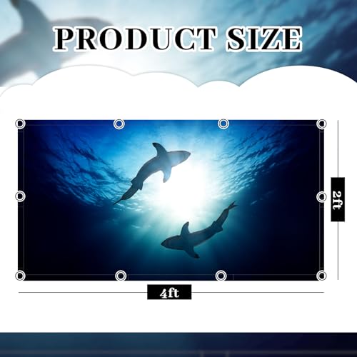 Patelai 4 x 2 Feet Fabric Fluorescent Light Cover for Ceiling Classroom Magnetic Cubicle Shade with 10 Magnets Fluorescent Light Filters for School Home Office Drop Lamp Decor(Whale) - style: Whale