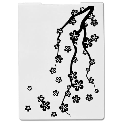Threetols Flower Embossing Folder, Branch Background Embossing Folder for Card Making, Flower Frame DIY Plastic Scrapbooking Photo Album Card Paper DIY Craft Template Mold - color: FLOWER