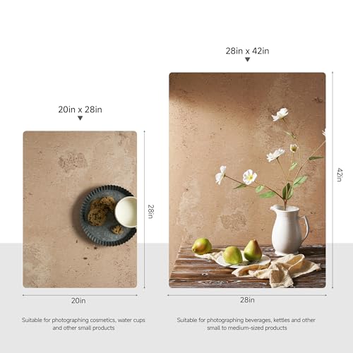 41x28in Large Product Photography Backdrops, Non-Reflective Stone Texture Photo Background for Jewelry Food Cosmetics, Waterproof Non-Woven Fabric Flat Lay Props for UGC Creators & Studio - color: Stone-Patterned Style, size: 41*28in