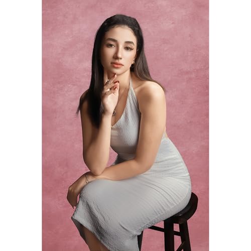 UrcTepics 8x10ft Professional Pink Portrait Backdrop Abstract Textured Backdrops for Photography Rose Romantic Headshot Backdrop - color: Pink, size: 8×10 Ft