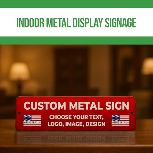 Custom Metal Sign by BCB Print - Personalized Metal Sign with Your Photo, Text or Logo | Heavy-Duty 1mm Thick Outdoor Use for Wall, Yard, Street, Garage & Garden | Made in USA | Multiple Sizes - color: Arrow Metal Sign