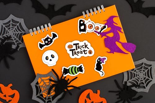 Joy Bang 680 PCS Halloween Stickers for Kids, 30 Sheets Halloween Party Favors Stickers Crafts Toys Bulk Pumpkin Monster Candy Sticker Bulk for Treat Bags Goodie Bag Stuffers for Kids - style: Halloween