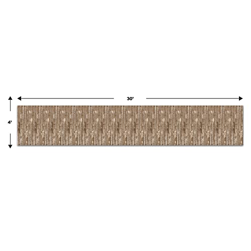 Beistle Western Barn Siding Wall Backdrop, 4’ x 30’ - Rustic Farm Backdrop, Photo Backdrop, Barnyard Background, Weathered Barn Decor, Easy to Adhere Wall Covering, Photography Background - style: Barn Siding