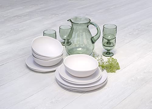 Matte Craft Coupe Round Platter, 14 x 1”, Pure Melamine, Indoor/Outdoor, White