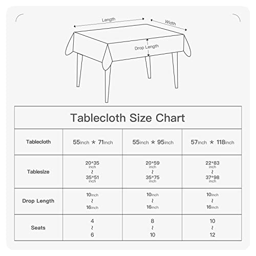 Waterproof Gingham Tablecloth Rectangle 71x55 Inch Cotton Checkered Table Cloth Buffalo Plaid Yarn Dyed Washable Table Cover for Easter Picnic Kitchen Dinner Outdoor BBQ & Party, Red and White - color: Gingham (Cotton Blend) - Red, size: 71" x 55" (Rectan
