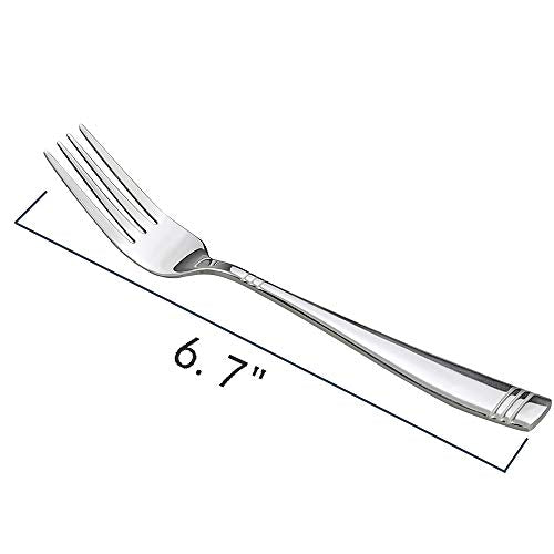 Obstnny Stainless Steel Dessert Fork Set, 6.7-Inch, Set of 12 - size: 12-piece dessert forks