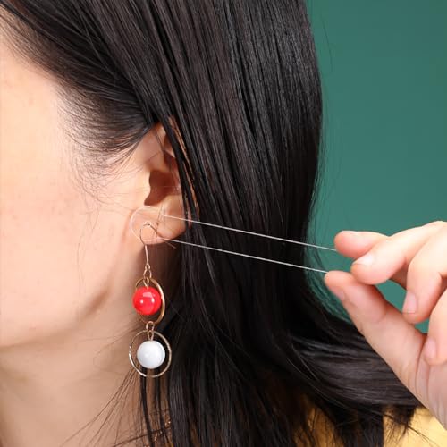 Transparent Acrylic Earring Try on Sticks Strip Ear Stud Hoop Try-Free Earrings Jewelry Display Holder Props Tool for Mall Retail Store 8PCS - color: Straight