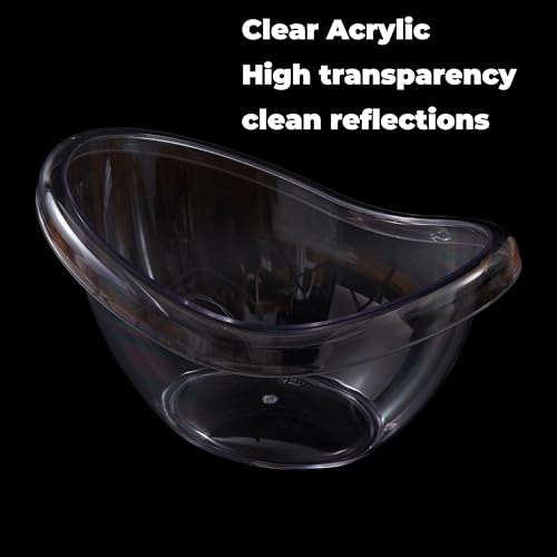 Milk Bath Tub for Baby Photography - Clear Acrylic Oval Photo Prop Tub, 18.8" × 13.7" × 10.8", Curved Rim & Wide Base for Newborn & Sitter Sessions, Photographers & Parents