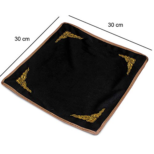 mollensiuer 1 Piece Black Velvet Jewelry Display Pads Display Jewelry Cloth for Rings Earrings Bracelet Watch (30 x 30 CM)