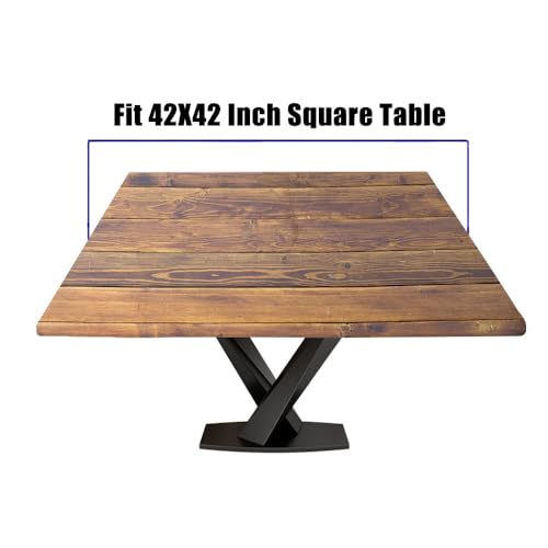 Square Table Topper Covers Caps Seamless Wood Floor Texture Background Elastic Fitted Tablecloth Suit for 42"x42" Square Table Style79 - color: Wooden Texture 19, size: Fitted for 42"x42" Square Table