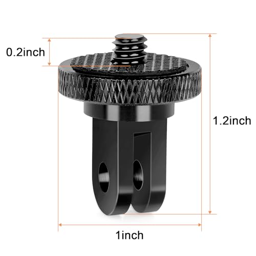Tripod Mount Adapter for Gopro, Camera 1/4”-20 Tripod Mount for Insta 360/Gopro Hero/Sony Xiaomi yi Sjcam Action Cameras and Other Standard 1/4 Accessories - color: Gopro Tripod Mount