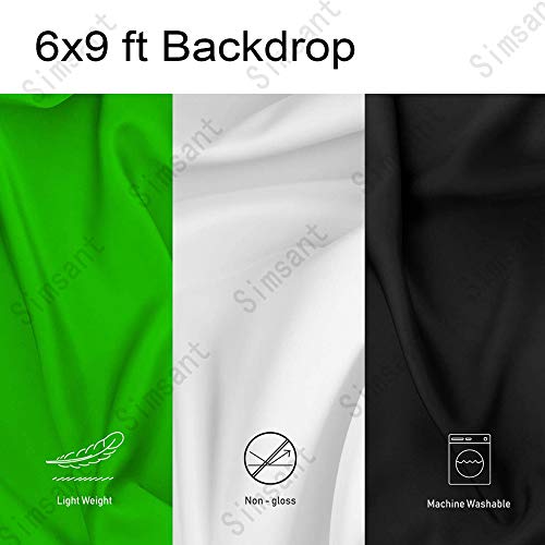 6x9ft Black Screen Background Party Backdrop Screen for Video Photography Television Background Only Back Drops High Density Polyester Fabric Cloth Pure Black Backdrop Curtain Screen Streaming Live - color: Black, size: 6 x 9 ft