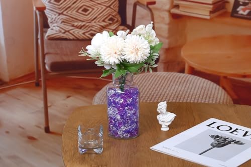 LAIDANLA 500PCS Mixed Purple Acrylic Gems Vase Fillers Fake Ice Cubes Plastic Diamonds Fake Crushed Rocks for Centerpiece DIY Party Table Scatter Prop Wedding Decoration Accessories - color: Mixed Purple