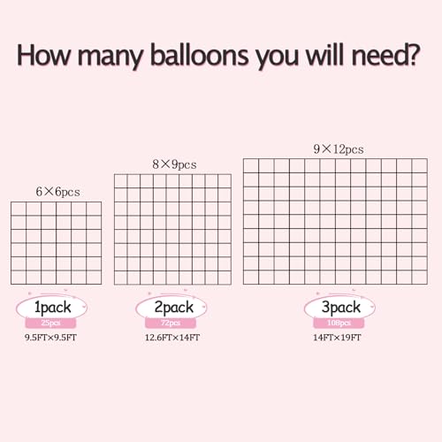 36PCS Double-Sided Pink & White Foil Balloon Backdrop Kit – Reusable Mylar Balloon Wall or Balloons Tunnel for Baby Showers, Weddings, Birthdays, Valentine’s Day & Party Decor - color: Pink & White