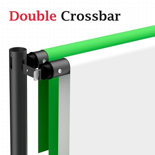 EMART Backdrop Stand Heavy Duty, Double Crossbar Pipe and Drape Photo Background Support Kit, Adjustable Metal Frame for Wedding Birthday Party Decorations-Black,12x10Ft - color: Black, size: 12×10FT