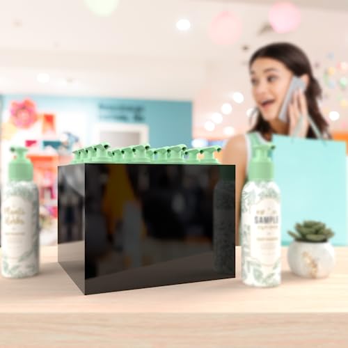 2 Pack Acrylic Box Display Riser 12 x 12 x 9 Inch Black Storage Caddy with One Open Side No Lid Retail Product Riser or Versatile Square Plexiglass Small Merchandise Bin by Marketing Holders - size: 12"w x 9"h Black