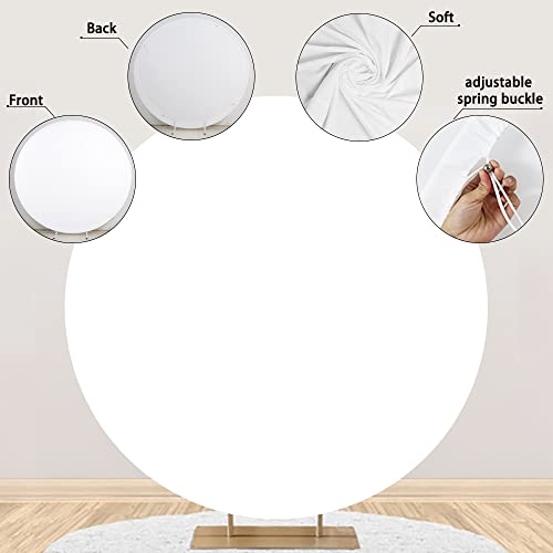 Yeele 7.5x7.5ft Grey Gold Marble Texture Round Backdrop Normcore Polyester Photography Background for Themed Birthday Wedding Bridal Shower Baby Shower Banner Anniversary Events Activities Photo Props - size: 7.5x7.5ft-Diameter