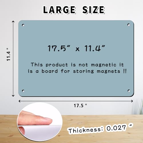 2Pack Magnetic Board 17.5" x 11.4" Magnet Bulletin Board is Suitable for displaying Notes, Photos,Magnetic Letters,Suitable for Walls, refrigerators, cabinets, etc(Blue) - color: Blue, size: 2Pack