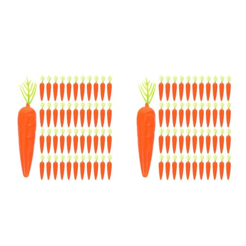 LOGOFUN 100PCS Artificial Carrot Decorations DIY Photography Props for Easter Fall Harvest Party Home Kitchen Decorations