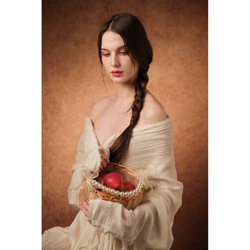 UrcTepics 6×8 ft Brown Fabric Photo Backdrops, Classic Abstract Texture Backdrop for Headshots and Portraits, Vintage Photography Background for Studio and Events. - color: Brown, size: 6x8 Ft