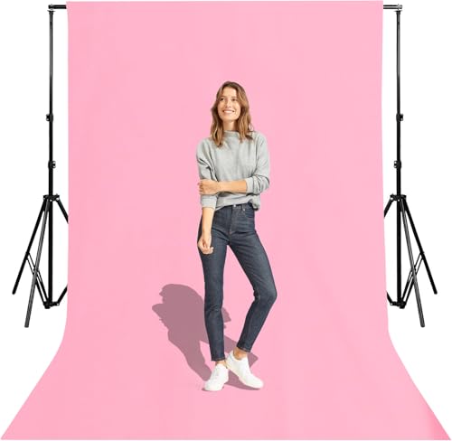 5x7Ft Pink Screen Backdrop Background for Photography, Polyester Photo Backdrop for Photoshoot, Party, Video and Television Photography Backdrops Light Pink Backdrop - color: Pink, size: 5 x 7 ft