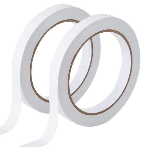 Double Sided Adhesive Sticky Tape for Arts, DIY, Card Making, Crafts, Photography, Scrapbooking, Gift Wrapping, Office School Stationery Supplies, Home Supplies (1/2in (12mm)) - size: 1/2 in