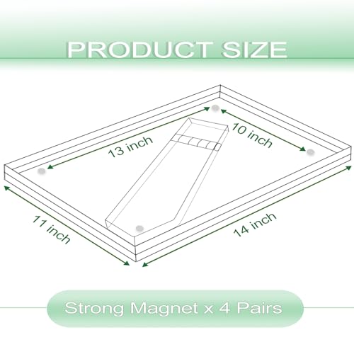 3 Pack(11×14) Acrylic Picture Frames Clear Magnetic Photo Frames Freestanding Lucite Acrylic Block Frame Frameless Desktop Display for Home Office - size: 11"x14"-3Pack