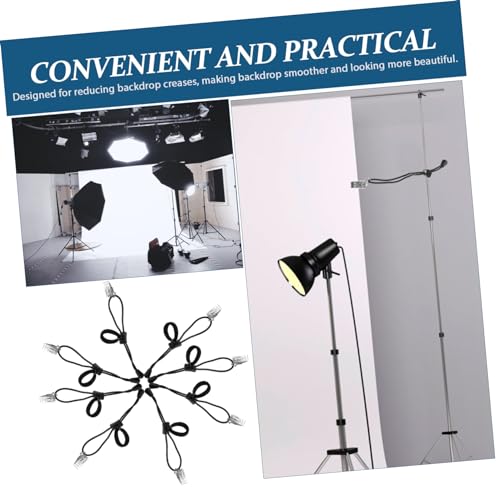 Lurrose 8Pcs Backdrop Clip Holders Durable Photography Background Fixing Clamps for Home Video Use Easy Installation Multipurpose Application