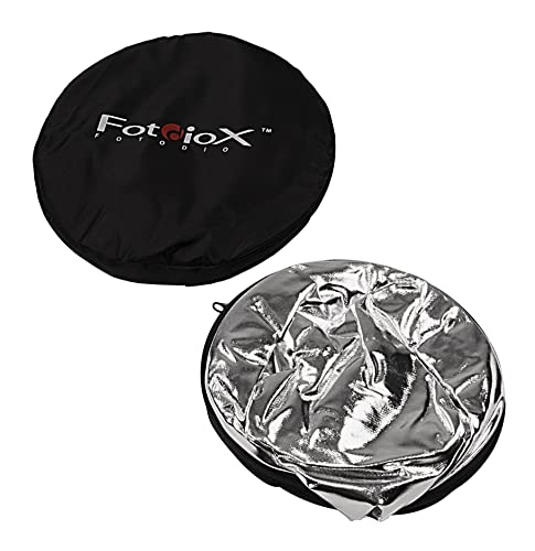 Fotodiox 22in 5-in-1 Collapsible Reflector Panel with Bag for Photography and Video - Black, Gold, Silver, Translucent, and White Panel - size: 22in (55cm)